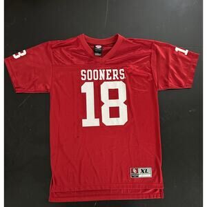Genuine Stuff Collegiate Licensed Oklahoma University Kids Sz XLarge Jersey #18